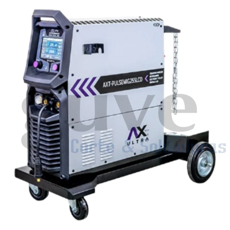 AXT-PULSEMIG255LCD Soldadora inversor, MIG GAS/NO GAS, Especial para aluminio, Doble Pulsado
