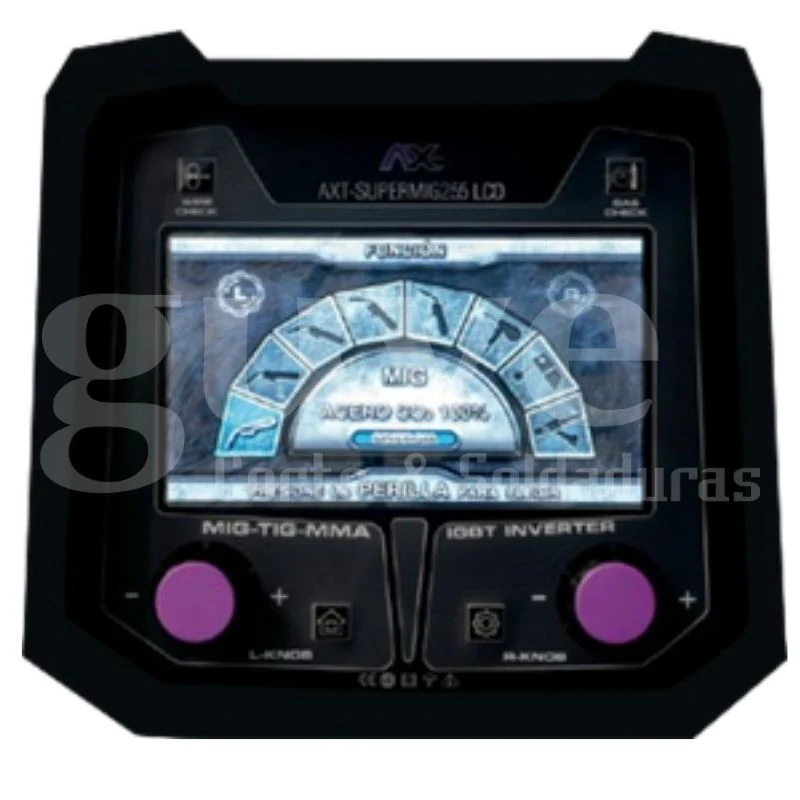 AXT-SUPERMIG255LCD Soldadora inversor, MIG GAS/NO GAS, Electrodo y TIG LIFT