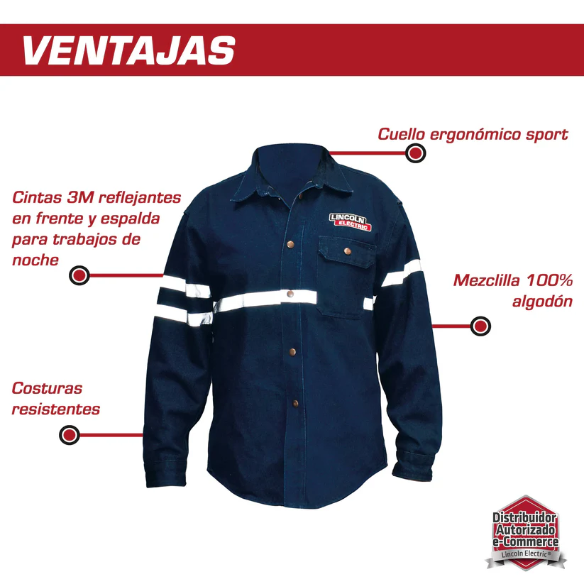 Camisola Soldador Lincoln Mezclilla/REFLEX